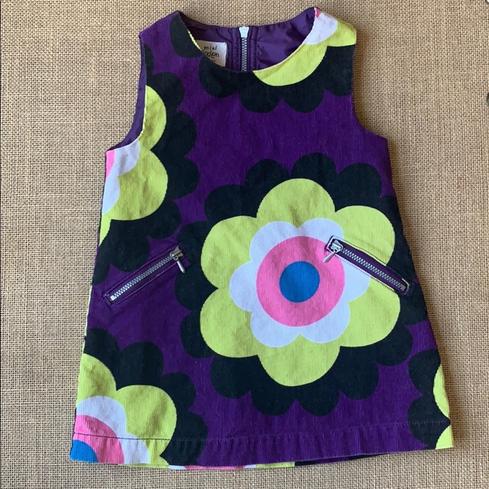 EUC Mini Boden lined corduroy A line jumper